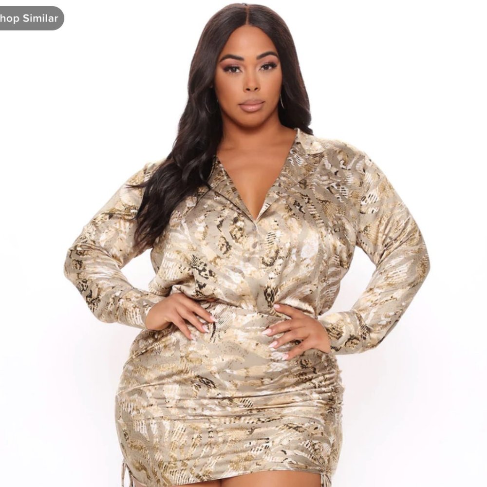 FASHION NOVA | Satin Animal Print Skirt Set